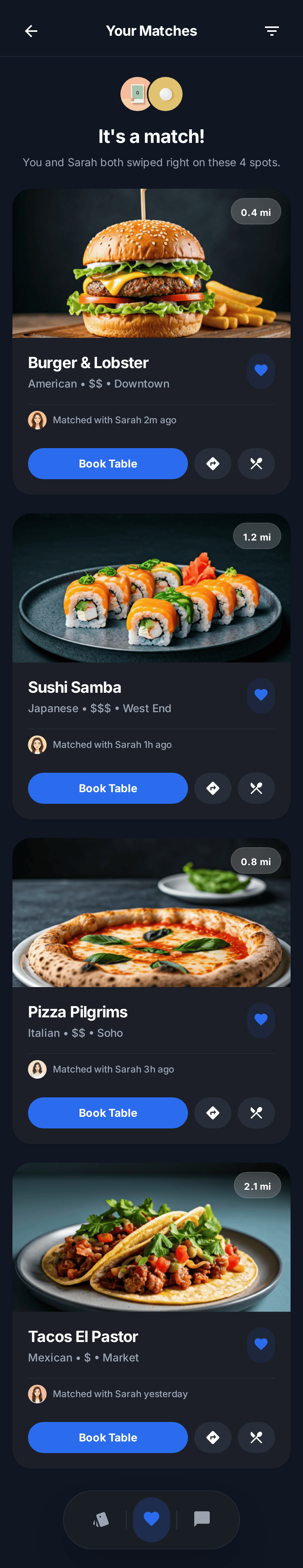Match Screen - Dark Mode